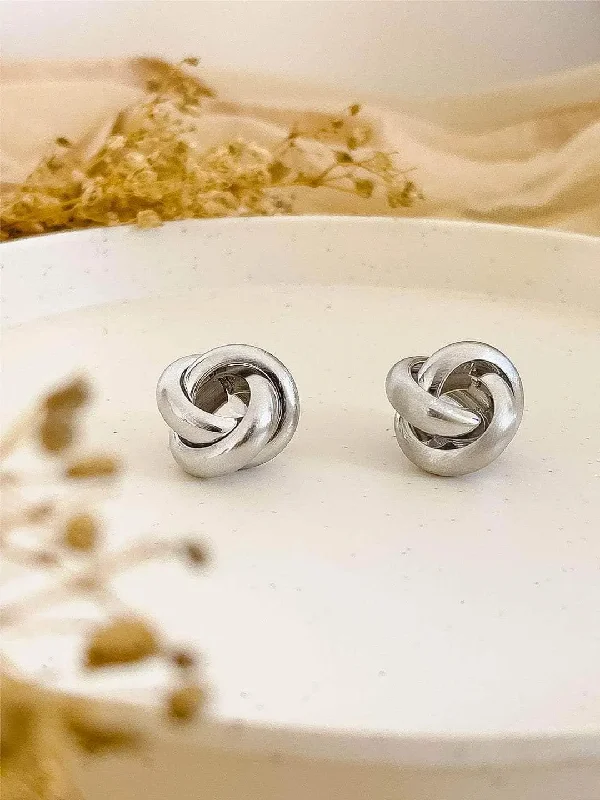 Love Knot Stainless Steel Stud Earrings