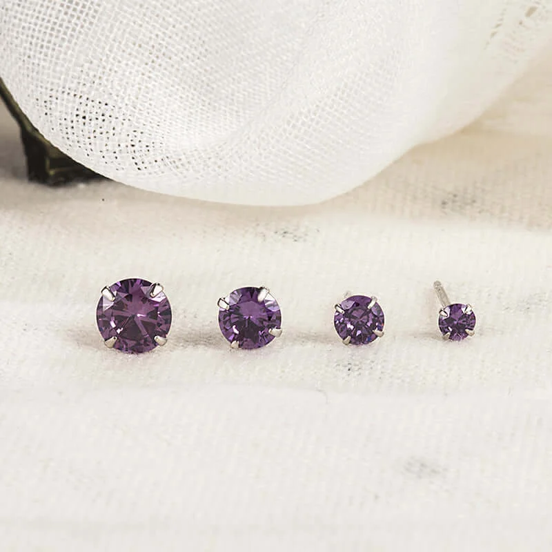 Purple- 4 PCS - Size 3mm - 6mm