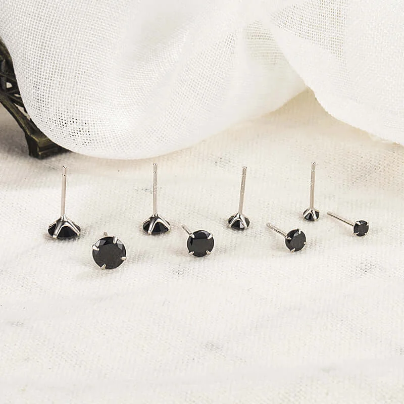 Black- 4 PCS - Size 3mm - 6mm