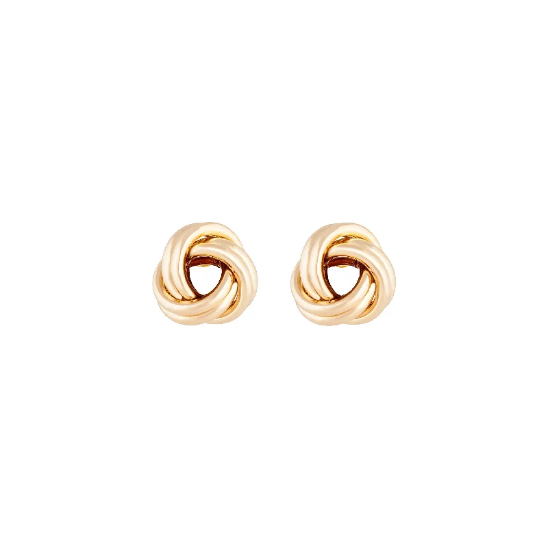 Gold Small Knot Stud Earrings