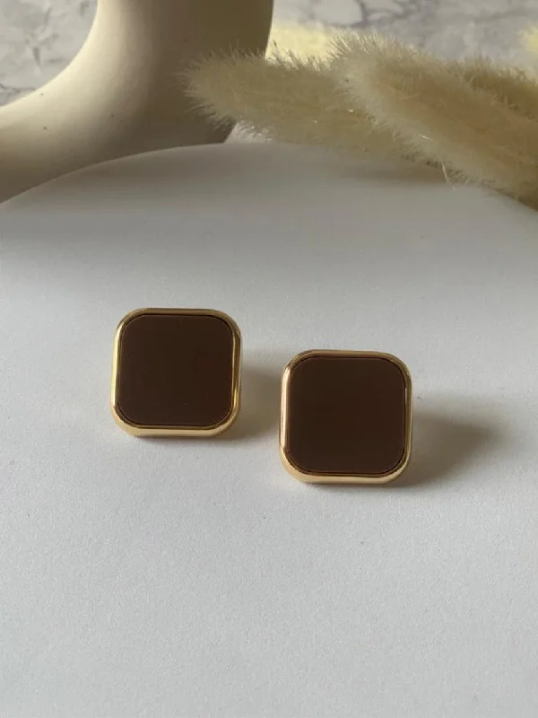 Square Gold Frame Earring