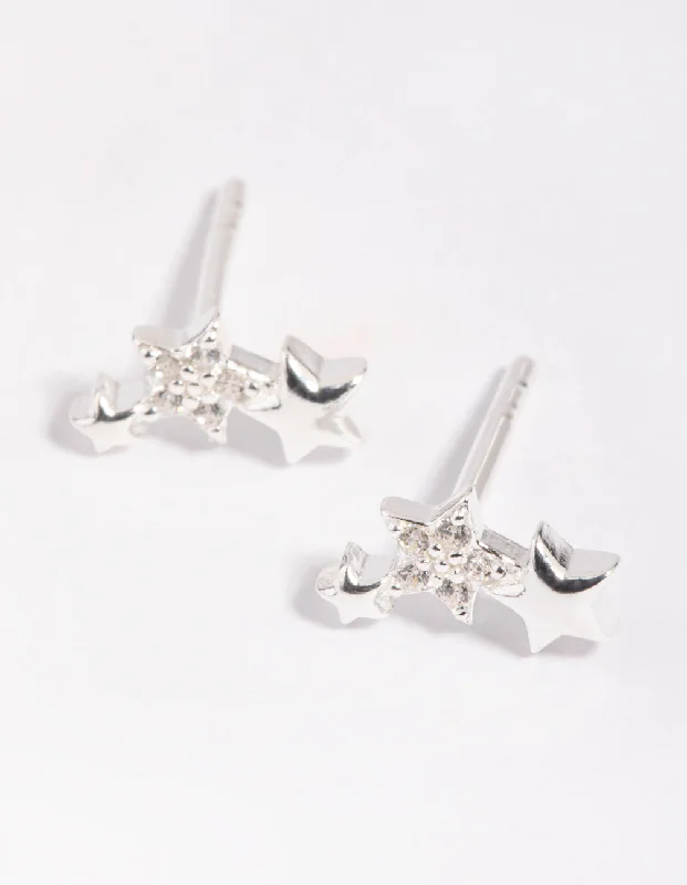 Sterling SIlver Star Stud Earrings