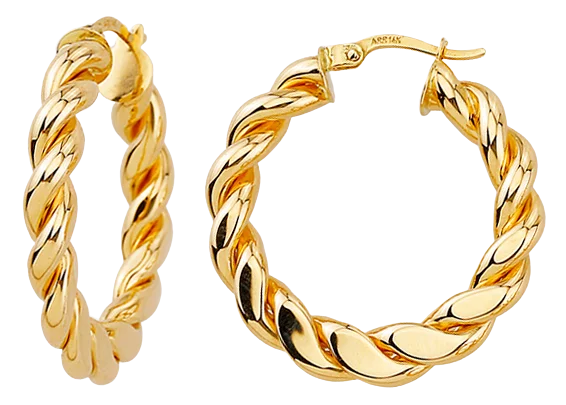 10K Large Graduated Rope Style Hoops