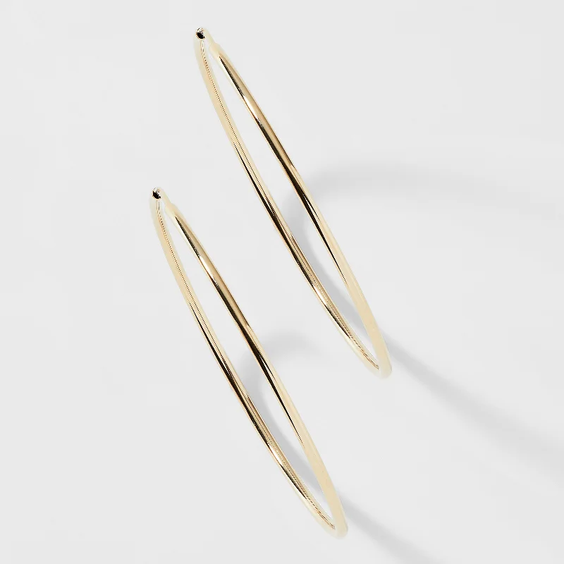 14KT GOLD 36MM ENDLESS HOOP EARRINGS