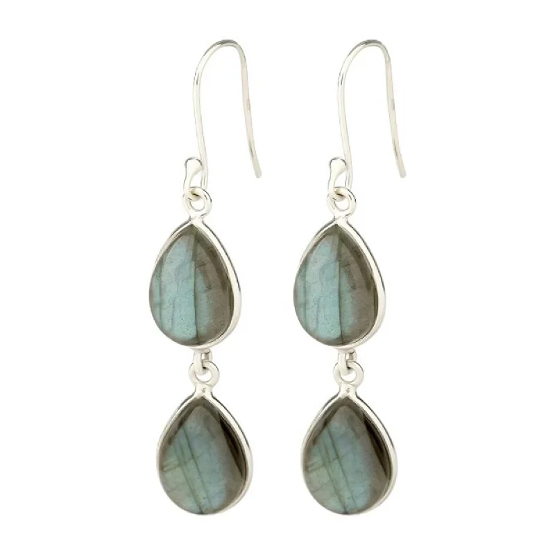 925 Sterling Silver Labradorite Dangle Earrings