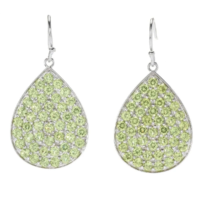 925 Sterling Silver Peridot Drop & Dangle Earrings