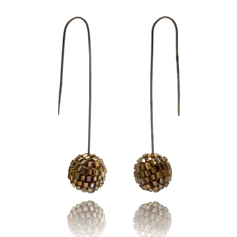 Brown Bead Earrings