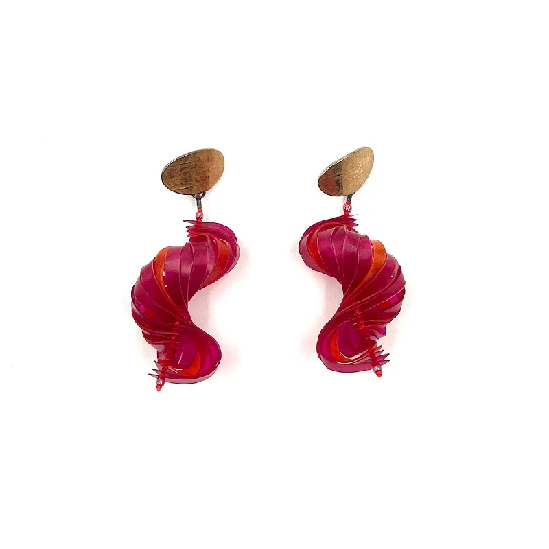 Christine Demmel  - Purple Helix Earrings