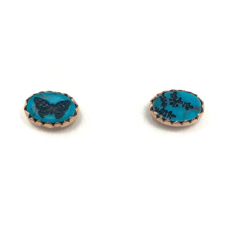 Gold and Turquoise Studs