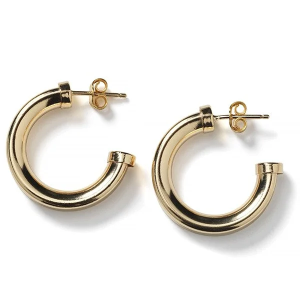 Gold Filled Squared Round Hoop Earrings