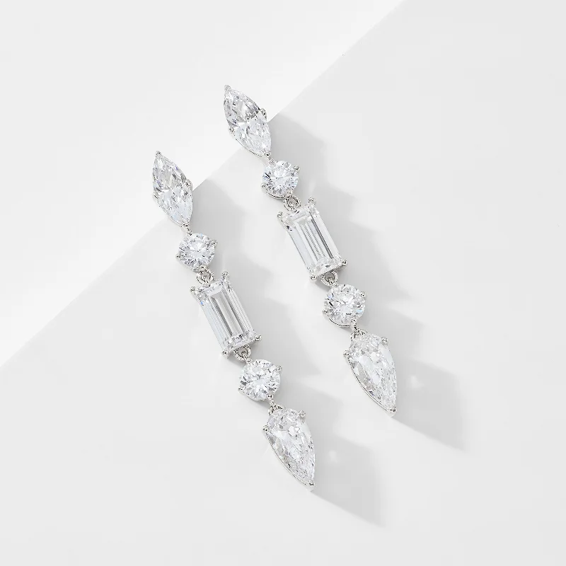 INVITATION ONLY MULTI CZ LINEAR EARRINGS