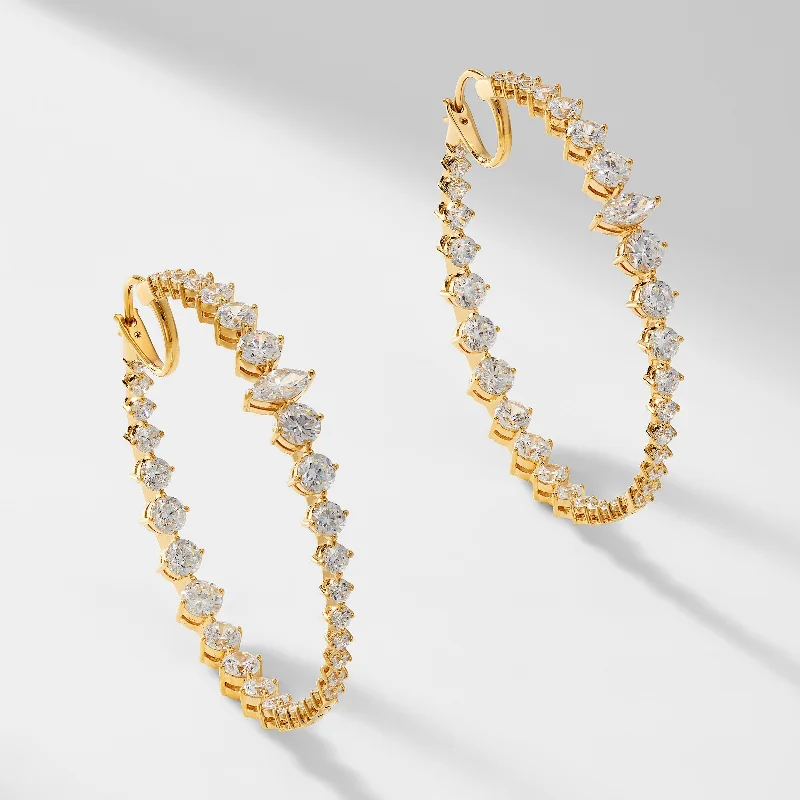 LEAH STATEMENT HOOP EARRINGS