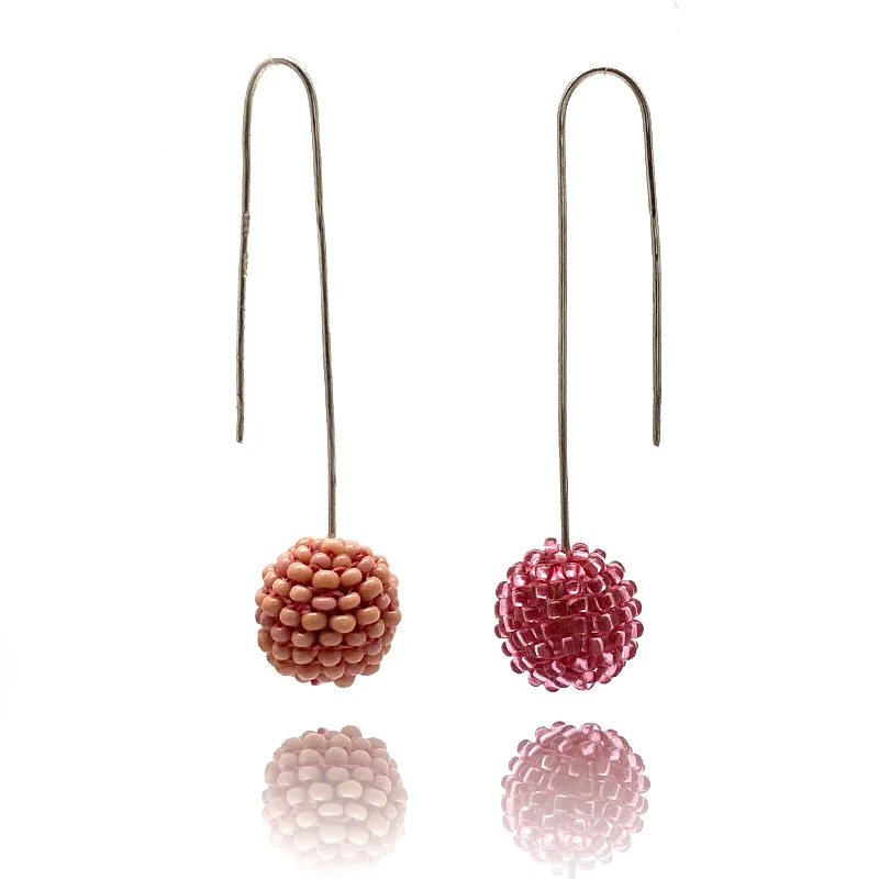 Mauve Bead Earrings