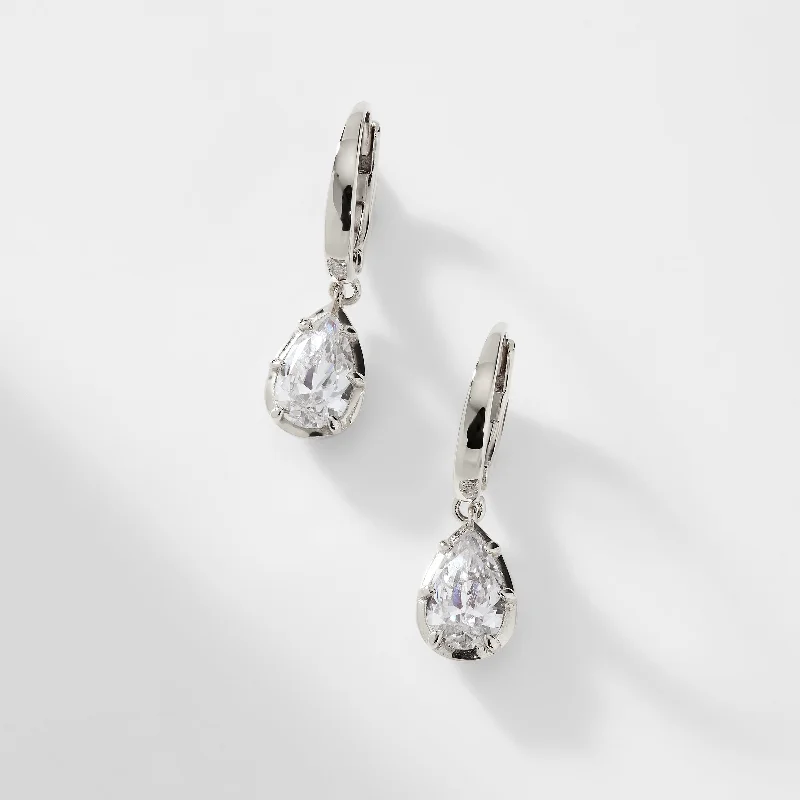 MUSE CZ DROP LEVERBACK EARRINGS