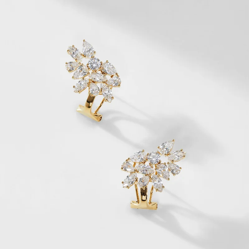 RSVP CZ CLUSTER EARRINGS