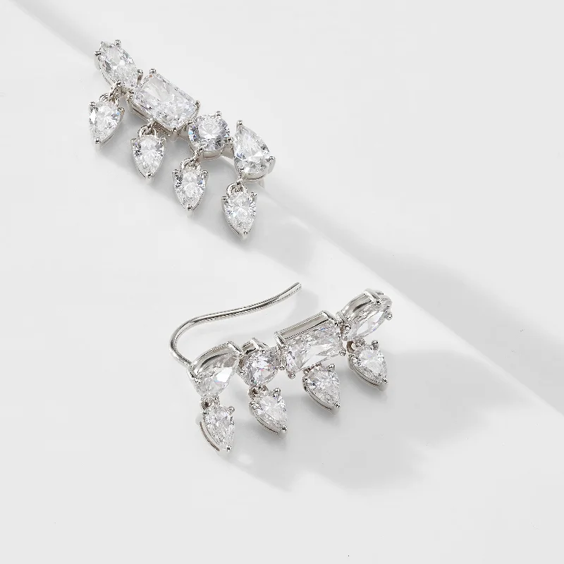 RSVP CZ SHAKY CLIMBER EARRINGS