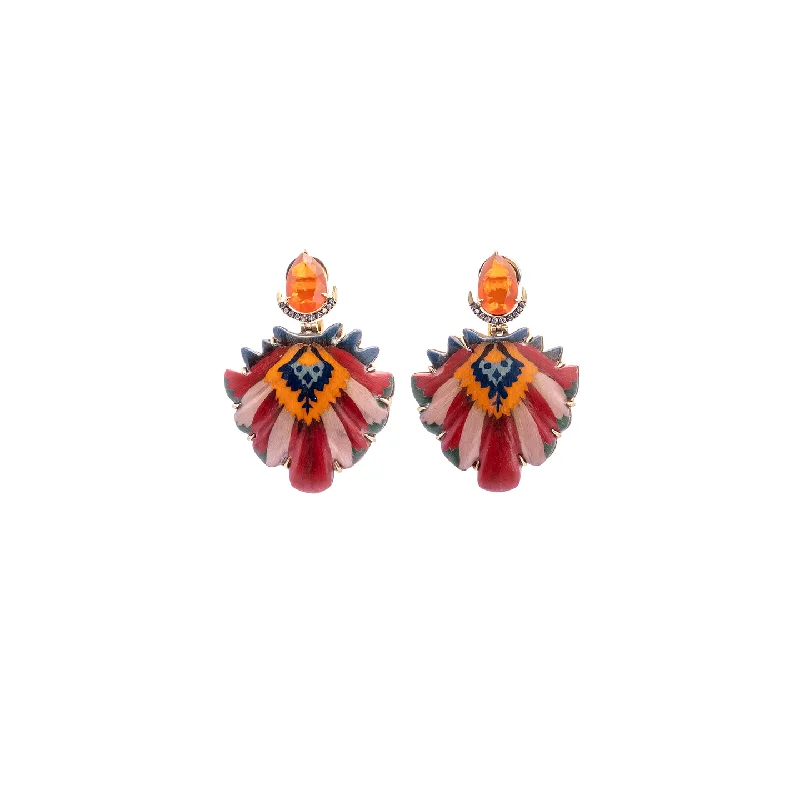 Silvia Furmanovich Suzanne Marquetry Earrings