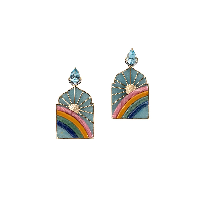 Silvia Furmanovich Triolate Rainbow Window Earrings