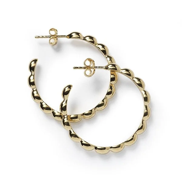 Southern Gates® Large Rice Bead Gold PlatedHoops