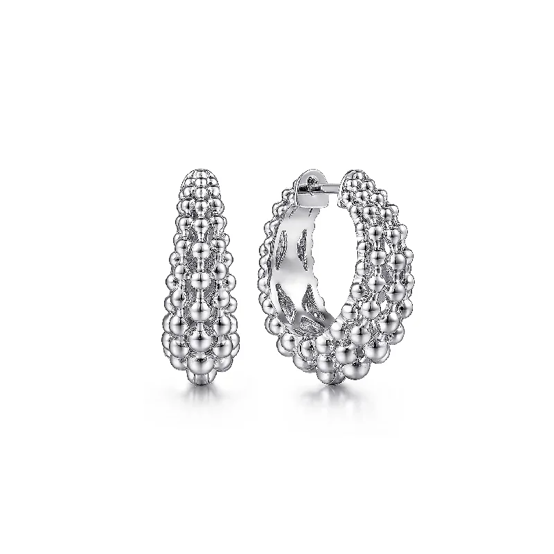 Sterling Silver 20mm Bujukan Classic Hoop Earrings