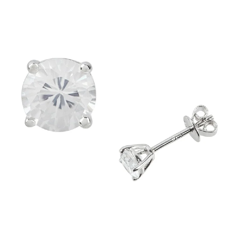 Sterling Silver 5mm White Zircon Stud Earrings