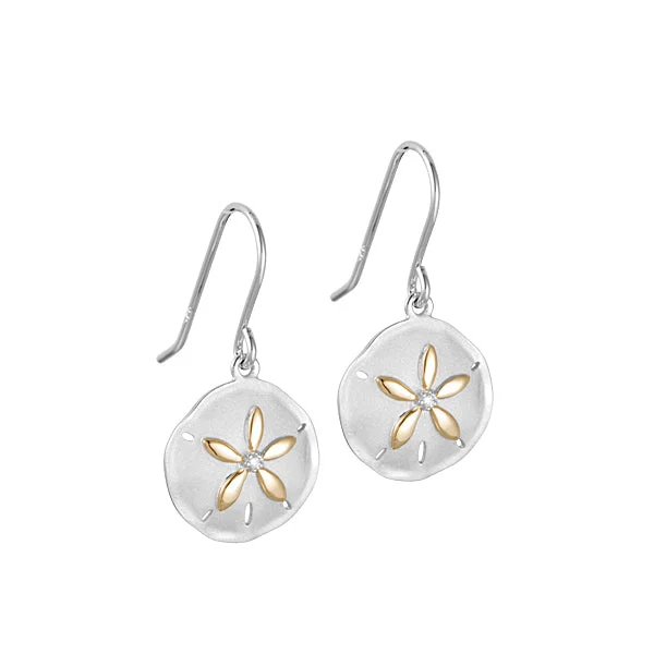 Two Tone Sand Dollar Earrings