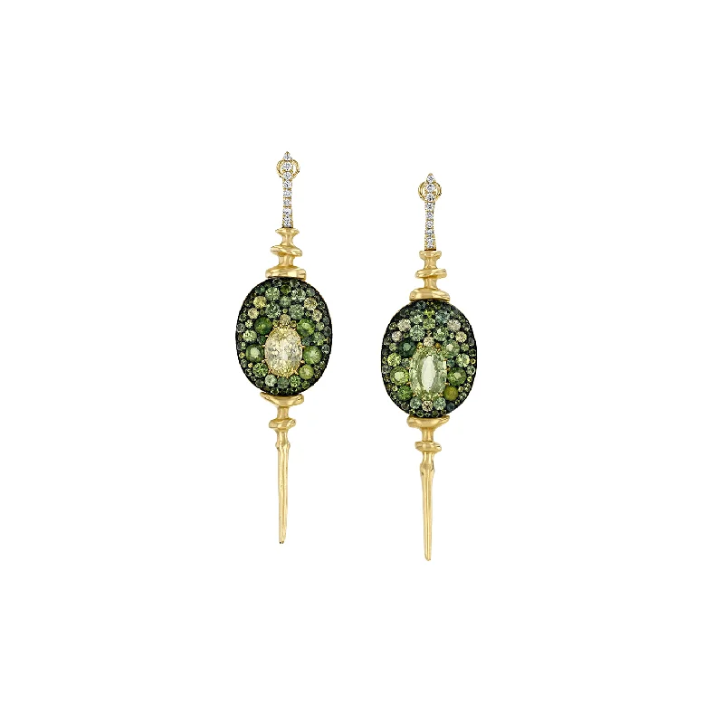 VRAM One-of-a-Kind Chrona Sapphire Disco Earrings