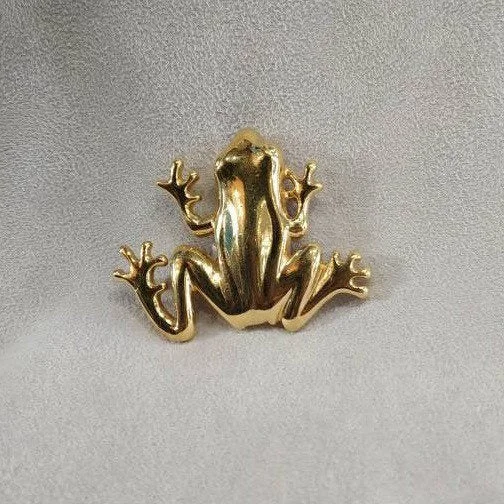 Frog Brooch by Givenchy Gold Plated