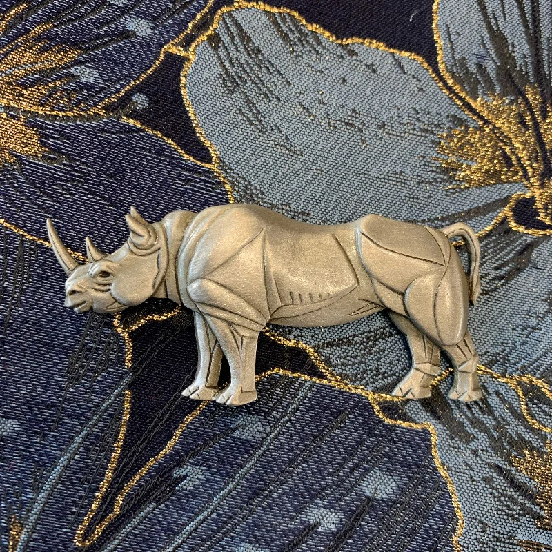 JJ rhino brooch jonette jewelry