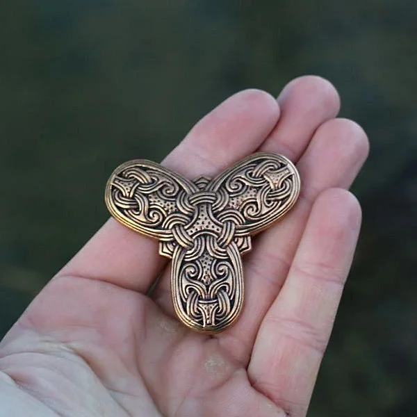 Bronze Viking Trefoil Brooch