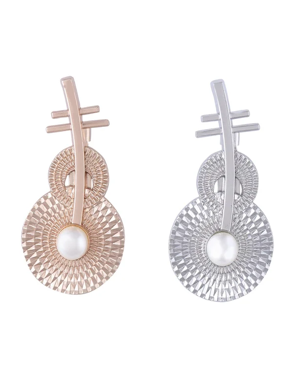 Charming Guitar Styled Fashionable Pearl Brooch