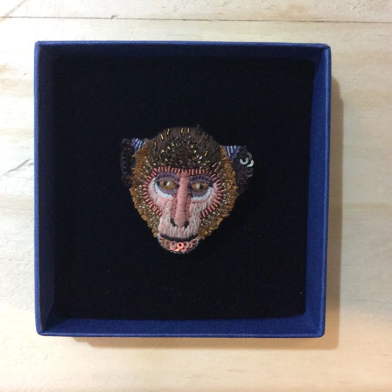 Rhesus Monkey Brooch