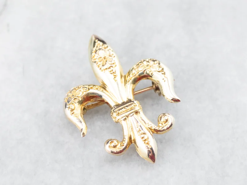 Victorian Fleur De Lis Brooch