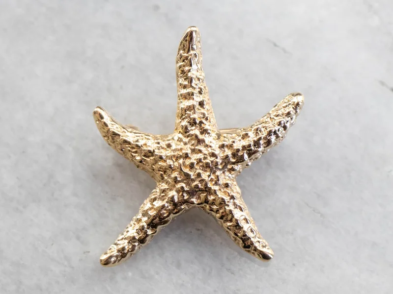 Vintage Gold Starfish Brooch